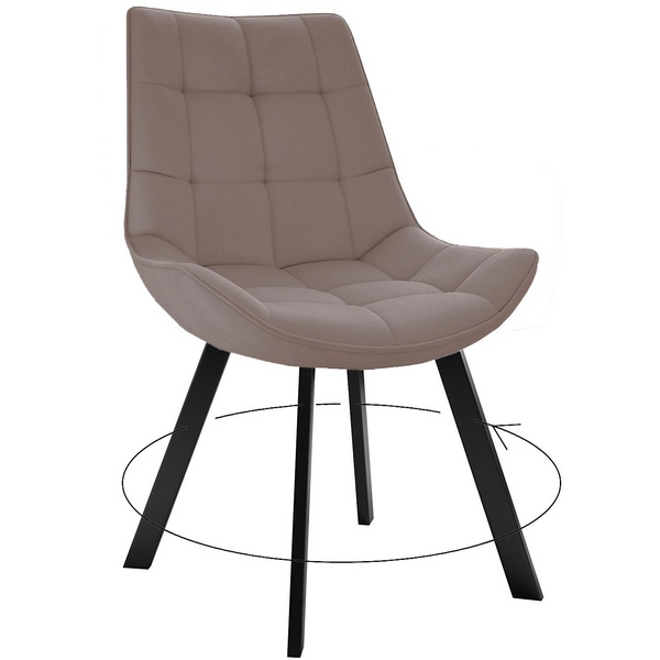 

Стул DikLine 263 поворотный, B5 LATTE, ножки черные Dikline, 263 00-00066964