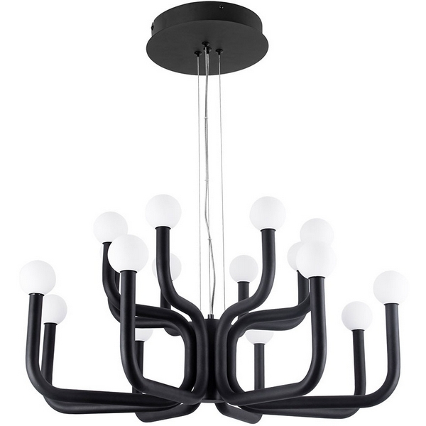 

Люстра led подвесная с белым плафоном LED Divinare Floriana 8194/06 LM-94 (плафоны шарики), Черный, Floriana 8194/06 LM-94