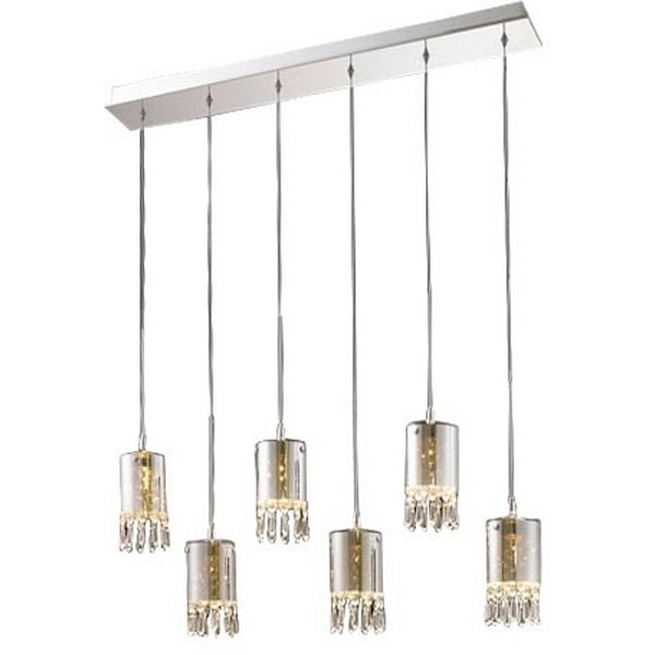 

Подвесной светильник DeLight Collection Crystal Tube MD2544/6L с подвесками, Хром, Crystal Tube MD2544/6L