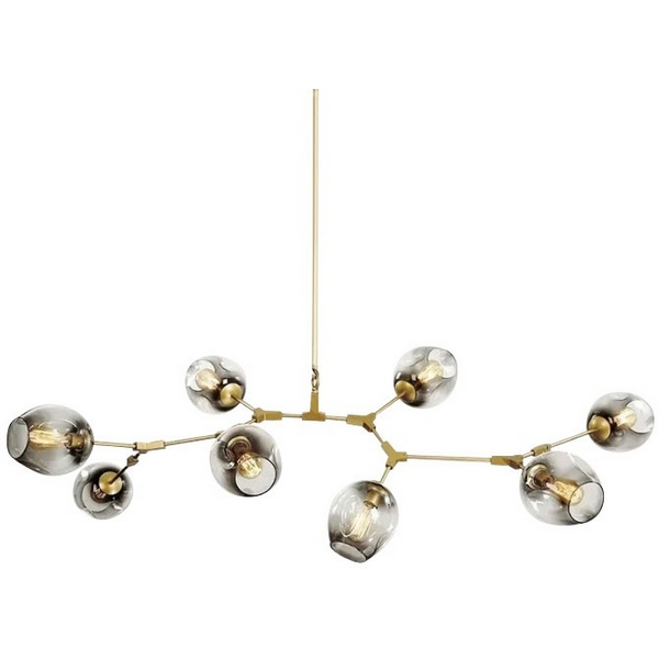 

Подвесная люстра на штанге Delight Collection Bubble 7058/8 gold/smoky DeLight Collection, Золото, Bubble 7058/8 gold/smoky