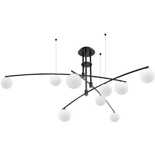 

Потолочная люстра на штанге Delight Collection 8119P 8119P/9 black DeLight Collection, Черно-белый, 8119P 8119P/9 black