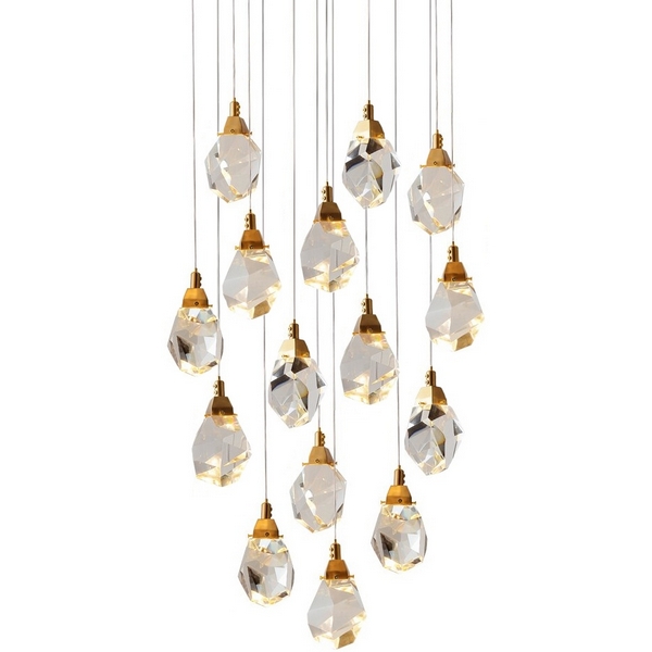 

Подвесной светильник Delight Collection Crystal rock II 9701P/15R brass DeLight Collection, Латунь, Crystal rock II 9701P/15R brass