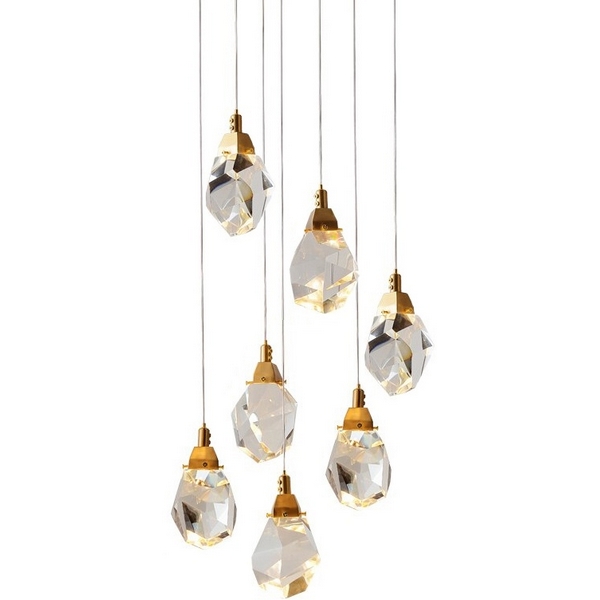 

Подвесной светильник Delight Collection Crystal rock II 9701P/7R brass DeLight Collection, Латунь, Crystal rock II 9701P/7R brass