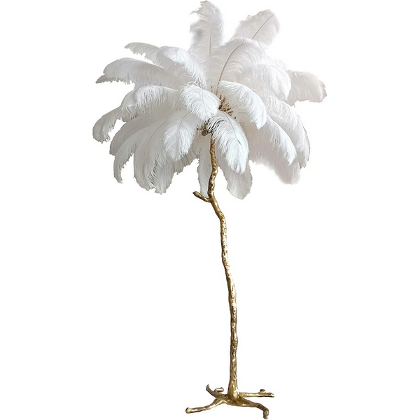 

Торшер Delight Collection Ostrich Feather BRFL5014 white/antique brass DeLight Collection, Белый, Ostrich Feather BRFL5014 white/antique brass