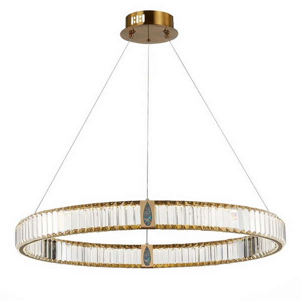 

Подвесная люстра светодиодная Delight Collection D8016 D8016P/R/D800 gold/clear DeLight Collection, Золото, D8016 D8016P/R/D800 gold/clear