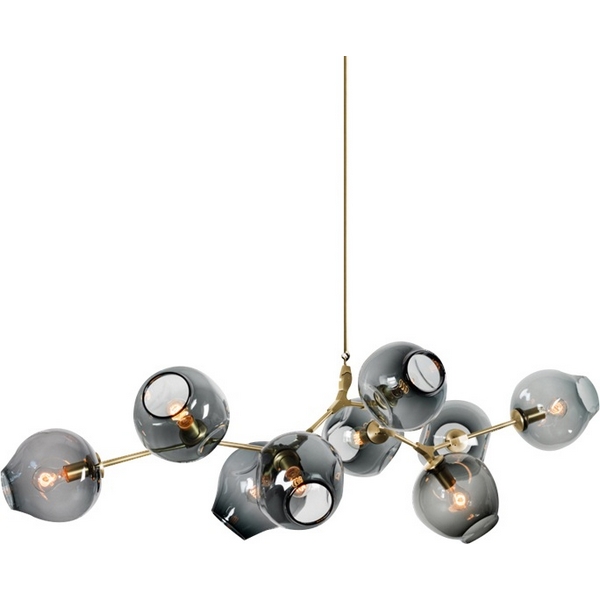 

Подвесная люстра на штанге Delight Collection Bubble KG0579P-9B brass/smoky DeLight Collection, Дымчатый, Bubble KG0579P-9B brass/smoky