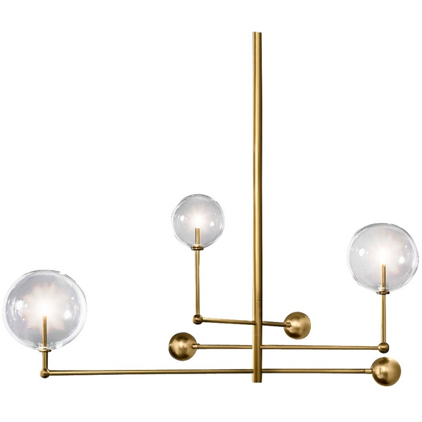 

Потолочная люстра на штангеDelight Collection Globe Mobile KG0835P-3 brass DeLight Collection, Латунь, Globe Mobile KG0835P-3 brass