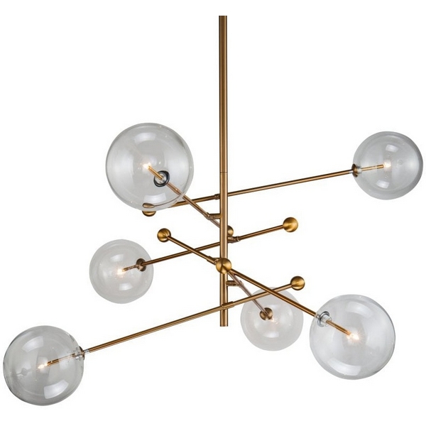 

Потолочная люстра на штанге Delight Collection Globe Mobile KG0835P-6 brass DeLight Collection, Латунь, Globe Mobile KG0835P-6 brass