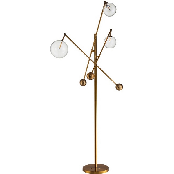 

Торшер Delight Collection Globe Mobile KG0965F-3 brass в форме шара DeLight Collection, Латунь, Globe Mobile KG0965F-3 brass