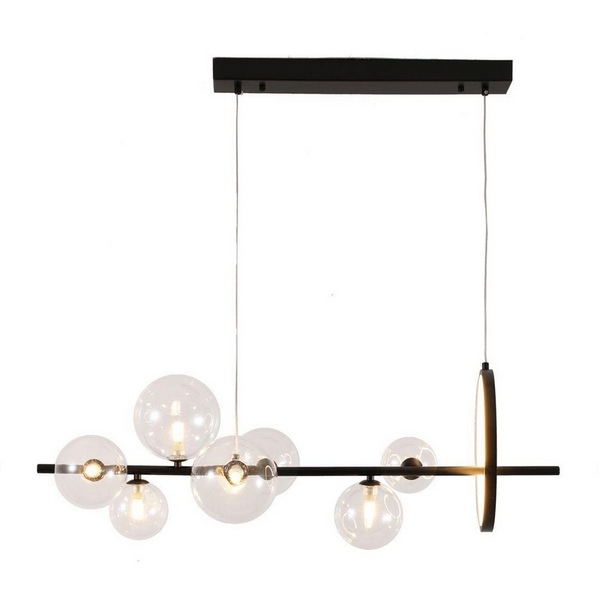

Подвесная люстра Delight Collection Art Deco Bubble KG1233P-7 black/clear DeLight Collection, Черный, Art Deco Bubble KG1233P-7 black/clear