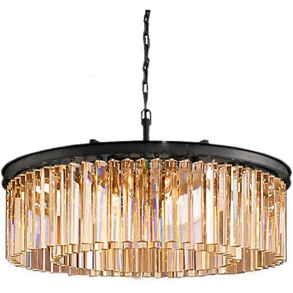 

Подвесная люстра Delight Collection 1920s Odeon KR0387P-10B black/amber DeLight Collection, 1920s Odeon KR0387P-10B black/amber