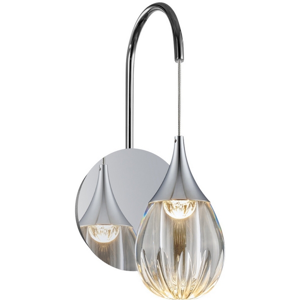 

Бра светодиодное Delight Collection Stilla MB24001004-1A chrome/clear DeLight Collection, Хром, Stilla MB24001004-1A chrome/clear