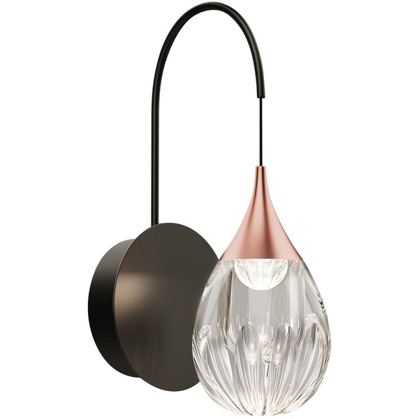 

Бра светодиодное Delight Collection Stilla MB24001004-1A copper/clear DeLight Collection, Черный, Stilla MB24001004-1A copper/clear