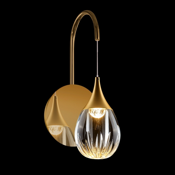 

Бра светодиодное Delight Collection Stilla MB24001004-1A gold/clear DeLight Collection, Золото, Stilla MB24001004-1A gold/clear
