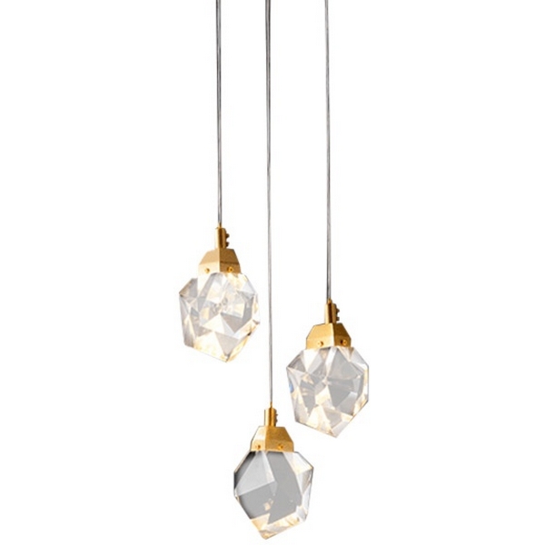 

Подвесной светильник светодиодный Delight Collection Crystal rock MD-020B-3 gold DeLight Collection, Золото, Crystal rock MD-020B-3 gold