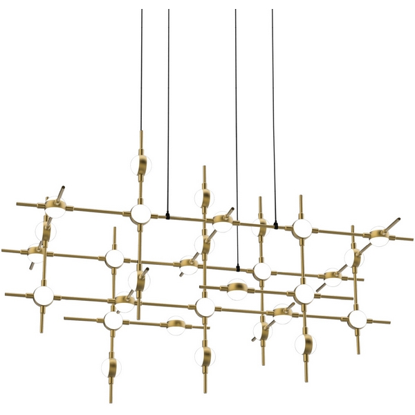 Подвесная люстра светодиодная Delight Collection Molecular MD18001067-30A black/gold DeLight Collection
