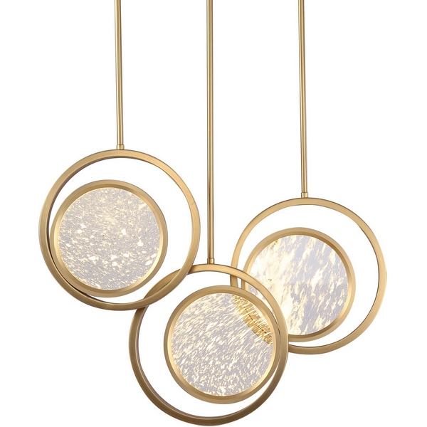 Изображение товара Подвесной светильник на штанге Delight Collection Mon Light MD8700-3A brushed gold кольцо Изображение товара Подвесной светильник на штанге Delight Collection Mon Light MD8700-3A brushed gold кольцо