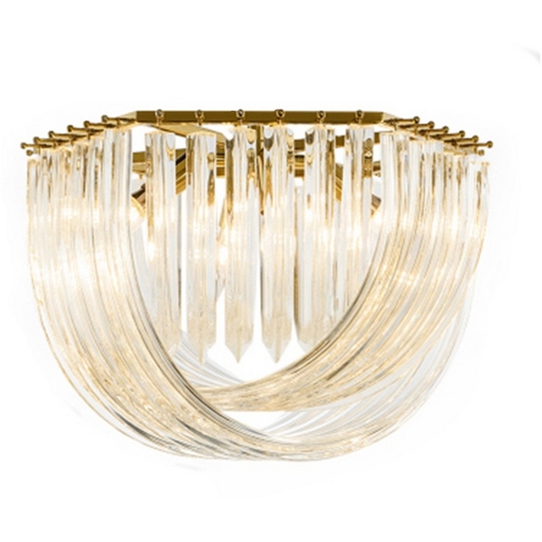 Изображение товара Потолочная люстра DeLight Collection MX18162561-4B gold с 6 лампами E14 и стеклянным плафоном