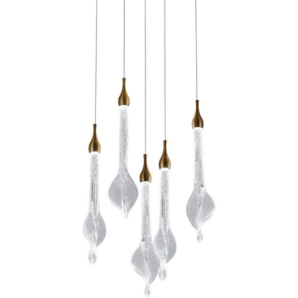 

Подвесной светильник светодиодный Delight Collection OD2433 OD2433-5 gold/clear DeLight Collection, Золото, OD2433 OD2433-5 gold/clear