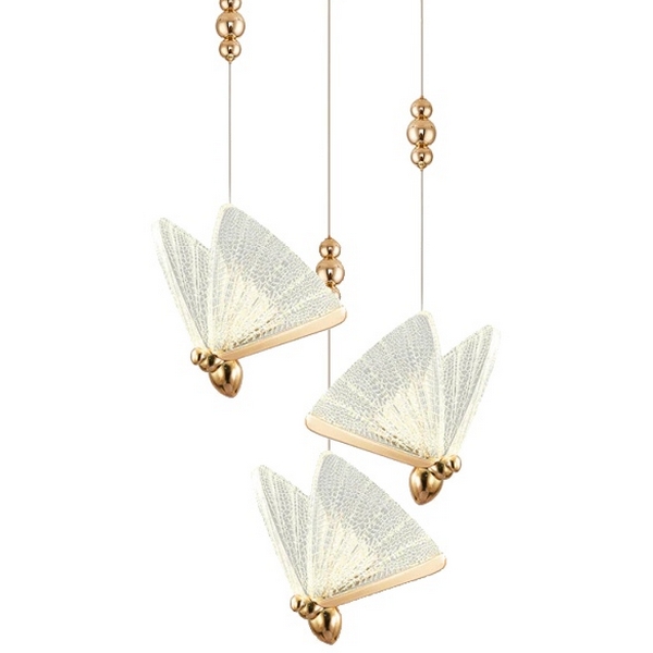

Подвесной светильник светодиодный Delight Collection Butterfly OM8201008-3 rose gold DeLight Collection, Золото, Butterfly OM8201008-3 rose gold
