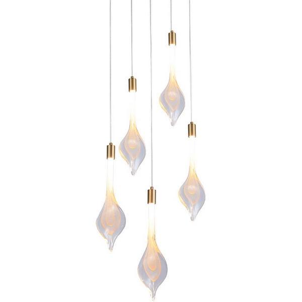 

Подвесной светильник светодиодный Delight Collection P98066 P98066-5 antique brass DeLight Collection, Латунь, P98066 P98066-5 antique brass