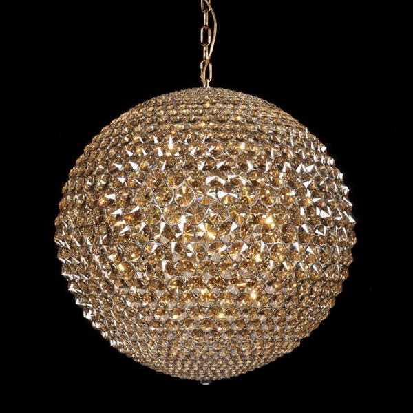 

Хрустальный подвесной светильник MD103204-9A Gold/smoke Illuminati Corso grey в форме шара, Дымчатый, Corso MD103204-9A Gold/smoke grey