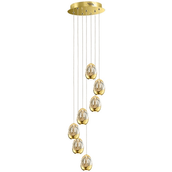 

Каскадный подвесной светодиодный светильник MD13003023-7A Illuminati Terrene Gold, Золото, Terrene MD13003023-7A Gold