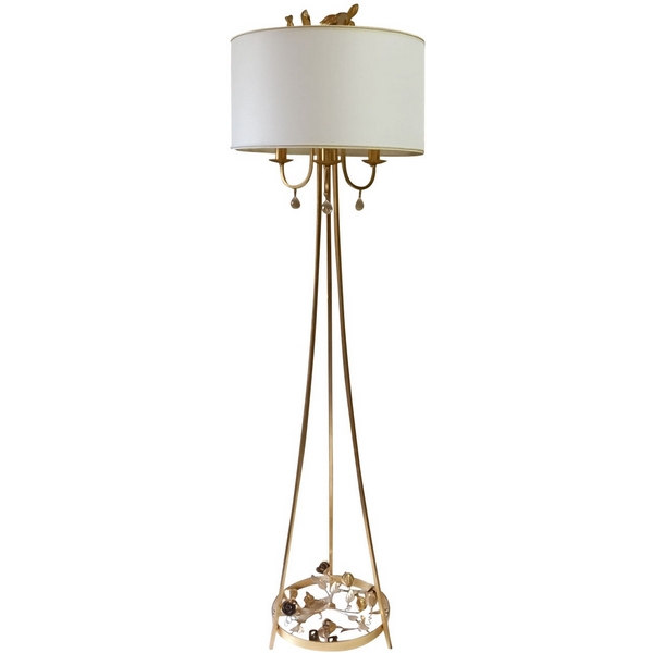 

Торшер на треноге MM Lampadari Paris 6988/LT3+1 00 V1669, Золото, Paris 6988/LT3+1 00 V1669