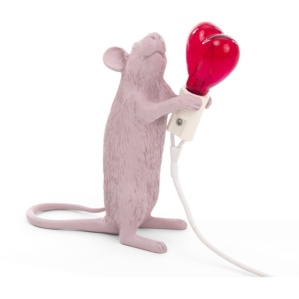 

Интерьерная настольная лампа с USB-портом Seletti Mouse Lamp 15220SV, Розовый, Mouse Lamp 15220SV