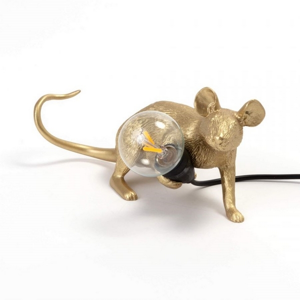 

Интерьерная настольная лампа Seletti Mouse Lamp 15232, Золото, Mouse Lamp 15232