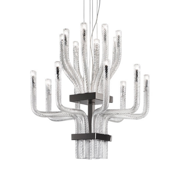 Изображение товара Подвесная люстра Vistosi STARDUST SP DOP с прозрачным плафоном и зеркальной арматурой