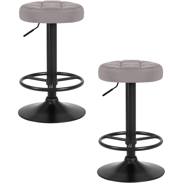 

Набор 2 шт табурет барный DOBRIN BRUNO BLACK (серый велюр (MJ9-75)) Dobrin, LM-5008-N_B-M_V-MJ9-75