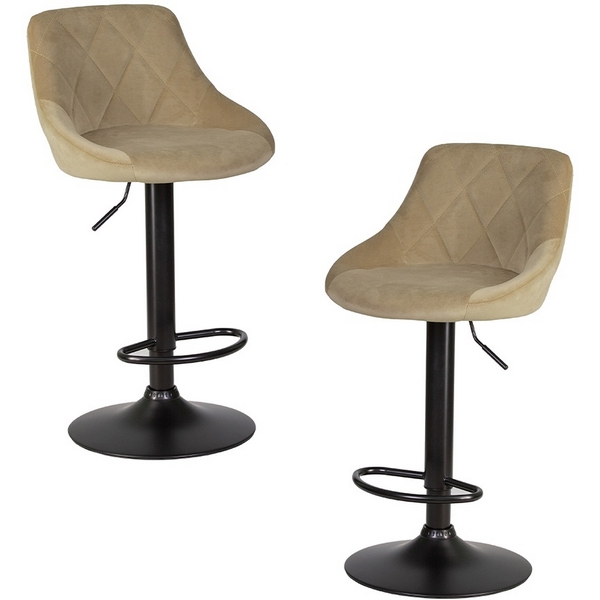 

Набор 2 шт стул барный DOBRIN LOGAN BLACK (мокко велюр (MJ9-9)) Dobrin, LM-5007-N_B-M_V-MJ9-9