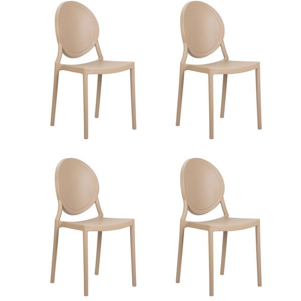 

Набор 4 шт стул обеденный DOBRIN ALBERT (цвет бежевый) Dobrin, LMZL-PP712-N_P-beige