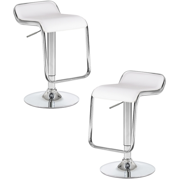 Изображение товара Набор 2 барных стульев DOBRIN CRACK белых современный дизайн