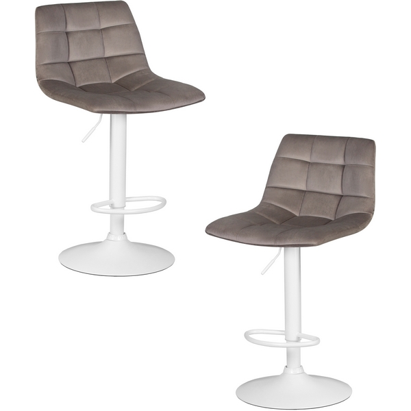 

Набор 2 шт стул барный DOBRIN TAILOR WHITE (серый велюр (MJ9-75)) Dobrin, LM-5017-N_W-M_V-MJ9-75