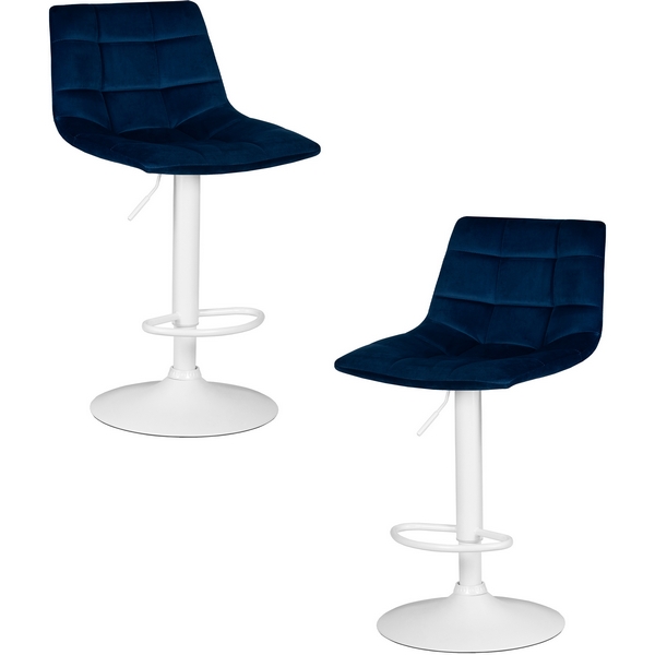 

Набор 2 шт стул барный DOBRIN TAILOR WHITE (синий велюр (MJ9-117)) Dobrin, LM-5017-N_W-M_V-MJ9-117