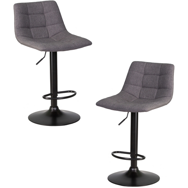 

Набор 2 шт стул барный DOBRIN TAILOR BLACK (серая ткань (188-55)) Dobrin, LM-5017-N_B-M_C-188-55