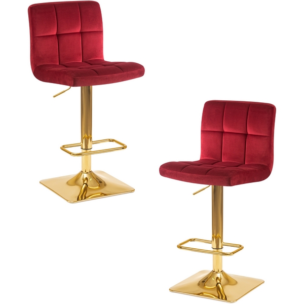 

Набор 2 шт стул барный DOBRIN GOLDIE (бордовый велюр (MJ9-43)) Dobrin, LM-5016-N_G-M_V-MJ9-43