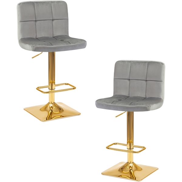 

Набор 2 шт стул барный DOBRIN GOLDIE (серый велюр (MJ9-75)) Dobrin, LM-5016-N_G-M_V-MJ9-75