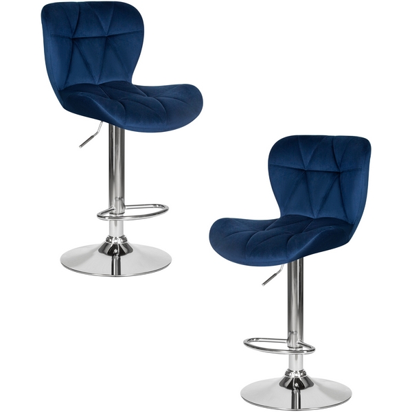 

Набор 2 шт стул барный DOBRIN BARNY (синий велюр (MJ9-117)) Dobrin, LM-5022-N_CH-M_V-MJ9-117
