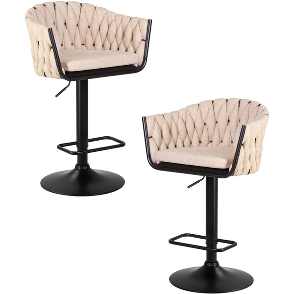 Изображение товара Барный стул DOBRIN LEON с мягкой тканевой обивкой