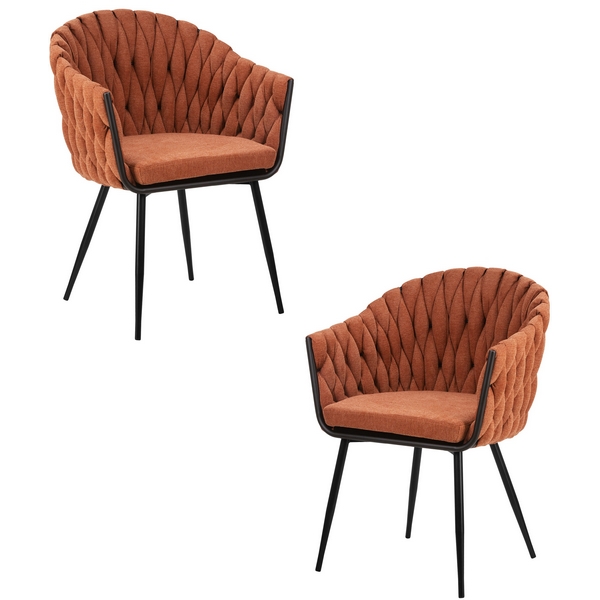 Набор 2 шт стул обеденный DOBRIN MATILDA (оранжевая ткань (LAR 275-27)) Dobrin