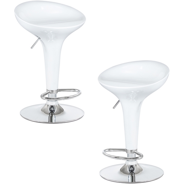 

Набор 2 шт стул барный DOBRIN BOMBA (белый) Dobrin, LM-1004-N_CH-M_ABS-white