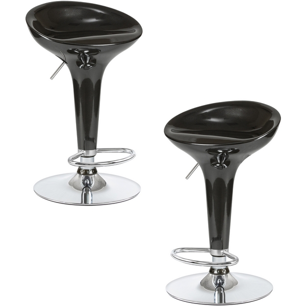 

Набор 2 шт стул барный DOBRIN BOMBA (чёрный) Dobrin, LM-1004-N_CH-M_ABS-black