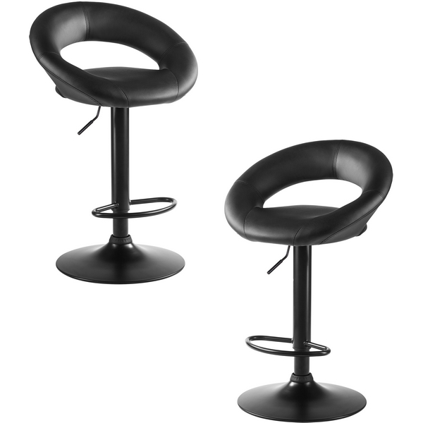 Изображение товара Набор 2 шт барных стульев DOBRIN MIRA BLACK современный дизайн регулируемая высота