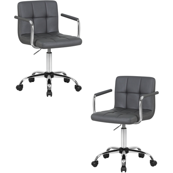 

Стул для офиса компьютерный с крестовиной из металла для персонала DOBRIN TERRY (серый) Dobrin, LM-9400-N_CH-M_EL-grey