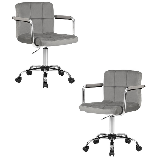 

Набор 2 шт офисное кресло для персонала DOBRIN TERRY (серый велюр (MJ9-75)) Dobrin, LM-9400-N_CH-M_V-MJ9-75