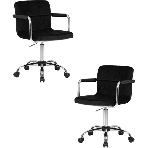 

Набор 2 шт офисное кресло для персонала DOBRIN TERRY (черный велюр (MJ9-101)) Dobrin, LM-9400-N_CH-M_V-MJ9-101