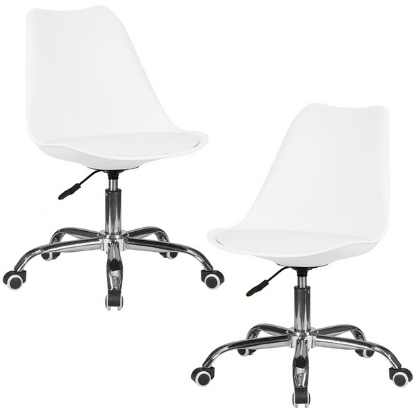 

Набор 2 шт офисное кресло для персонала DOBRIN MICKEY (белый) Dobrin, LMZL-PP635D-N_CH-M_EL-ZL-W-02